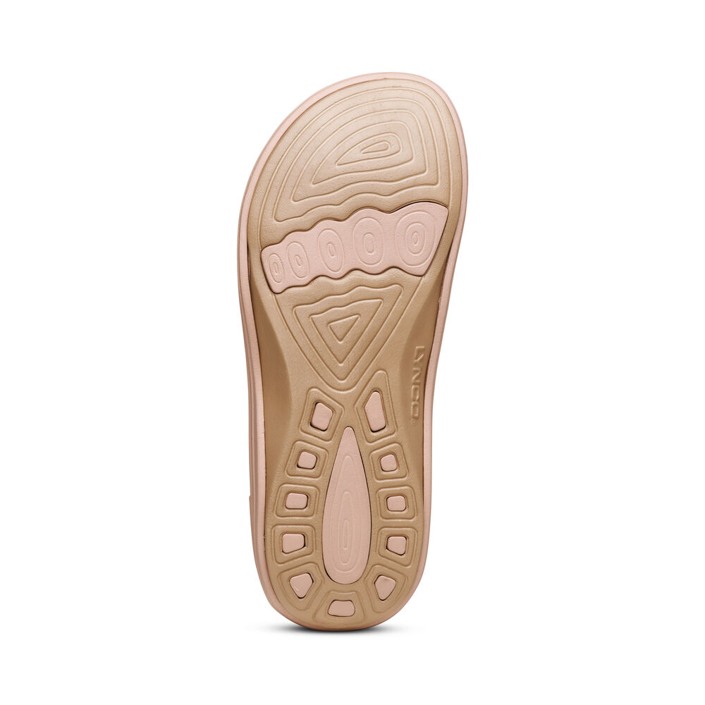 Aetrex Women's Fiji Orthotic Flip Flops - Pink | USA 410E2Y8